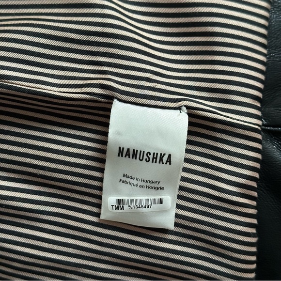 NANUSHKA Okobor™ Alt-Leather Puffer Jacket (padded vegan leather jacket) size S - Picture 10 of 10